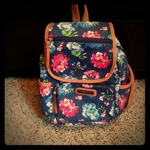 Rosetti navy floral mini backpack